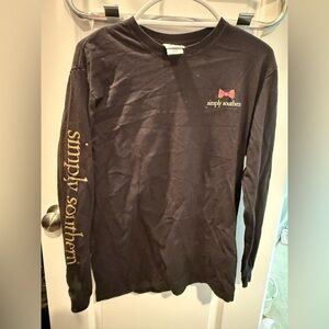 Simply Southern Black Long Sleeve Tee Casual Style